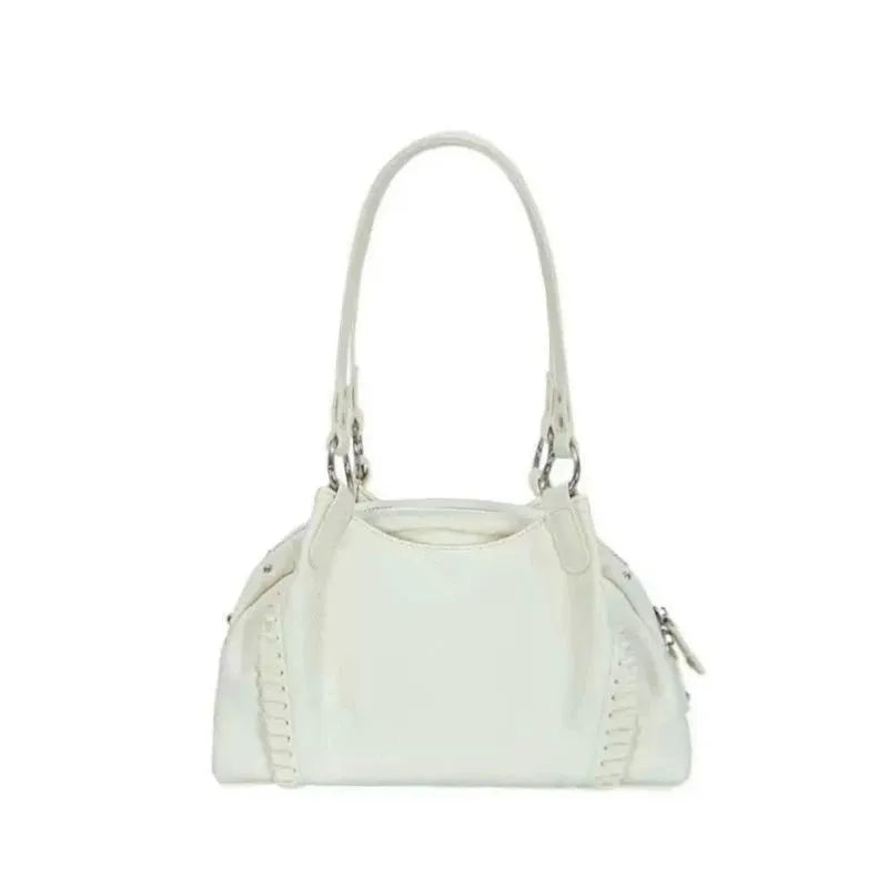 JIAERDI Hot Girls White Shoulder Bags Purse Women Fashionable Sweet Cute Underarm Bag Female Vintage Y2k Handbag Wallet 2025 New