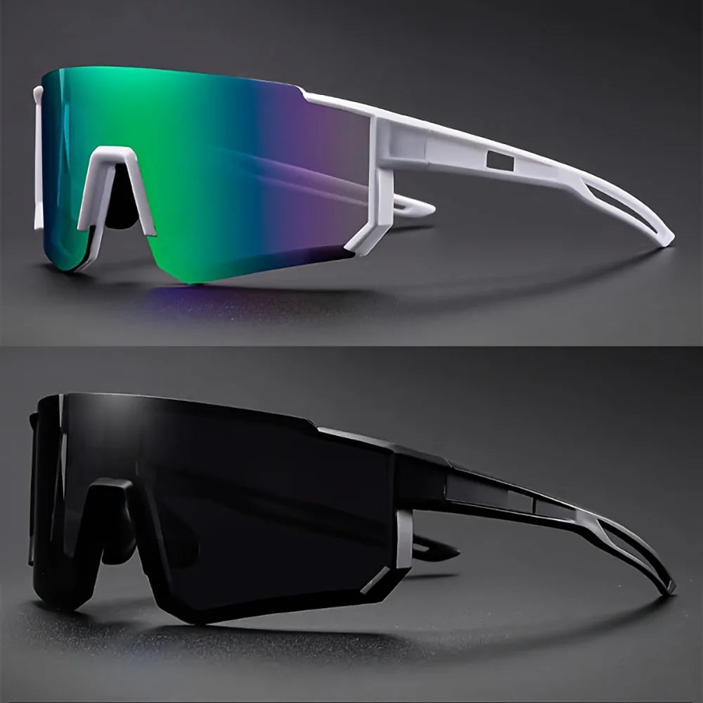 Men's Oversized Cycling Sunglasses Eyewear Bicycle Goggles Windproof Glasses Lens Road Riding Bike