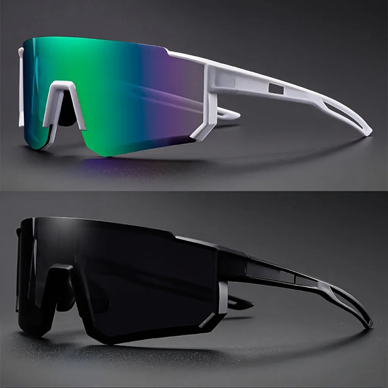 Men's Oversized Cycling Sunglasses Eyewear Bicycle Goggles Windproof Glasses Lens Road Riding Bike