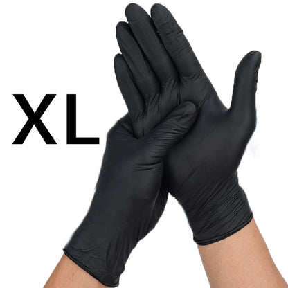 50/100/200/400/1000 Pcs Cleaning Gloves, Nitrile Gloves, Black Food Grade Disposable Gloves, Kitchen Gloves, Dishwashing Gloves