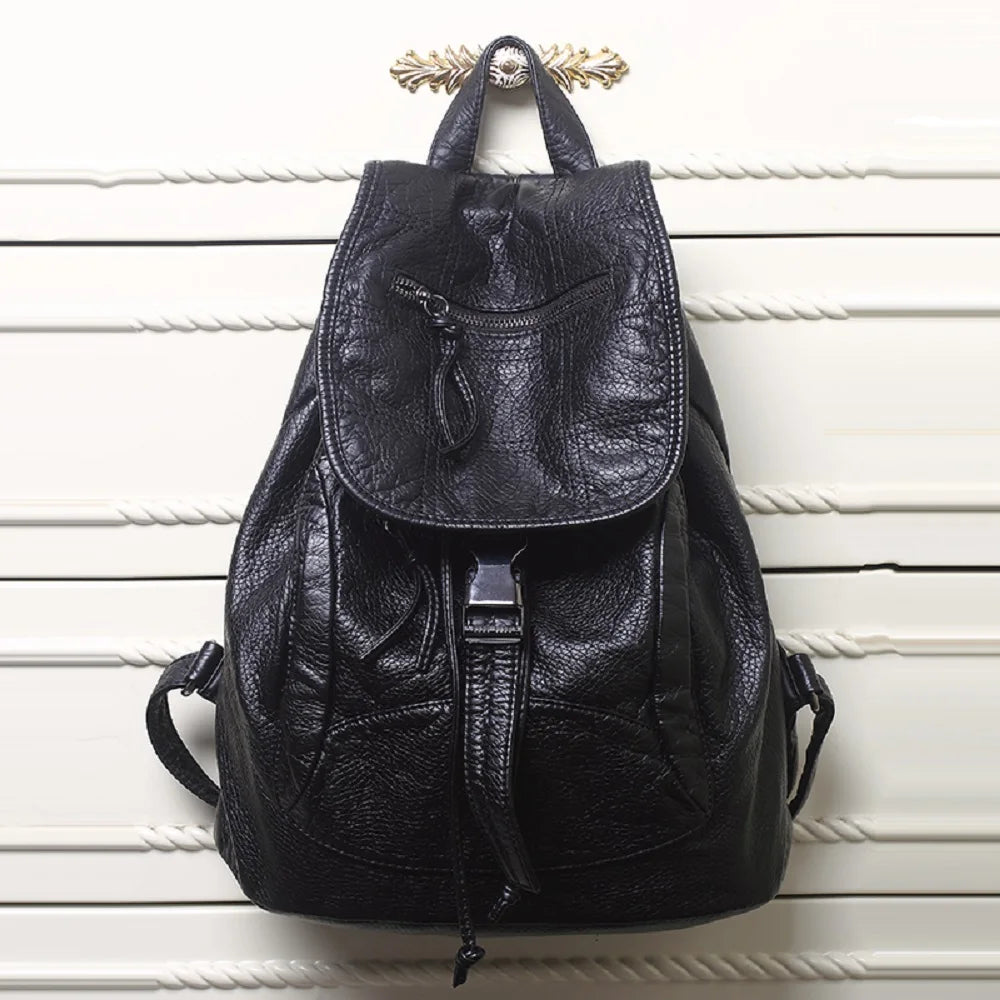 Backpack; 2025 New Backpack; Vintage Backpack; Portable Shoulder Bag; Pu Leather Backpack; Travel Backpack