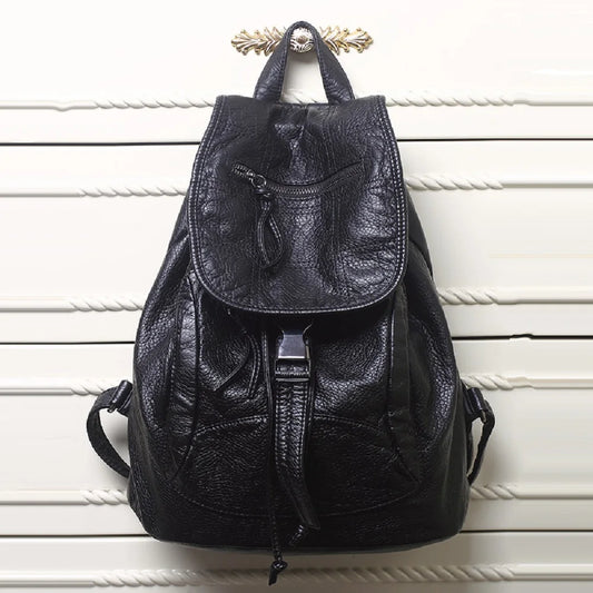 Backpack; 2025 New Backpack; Vintage Backpack; Portable Shoulder Bag; Pu Leather Backpack; Travel Backpack