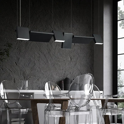 Modern Rotatable Led Chandelier Lighting Living Dining Room Pendant Lamp Home Decor Bar Office Reception Hanging Light Luminaire