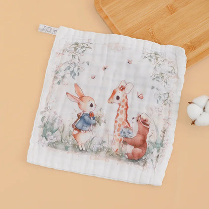 Baby Towels 100% Cotton Muslin Swaddle Cloths Highly Absorbent Soft Gauze Washcloths for Newborn Bath Face and Drool Care