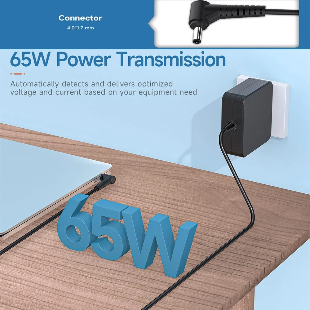 Charger for Lenovo Laptop, Ideapad 3 330 320 310 330S S340 S145,   65W 45W 7.5Ft Cable