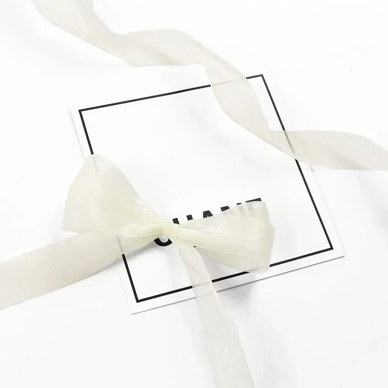 Beautiful Translucent Chiffon Ribbons 2.5cm Width DIY Handicraft Bowknot Festival Gift Box Packing Ribbons