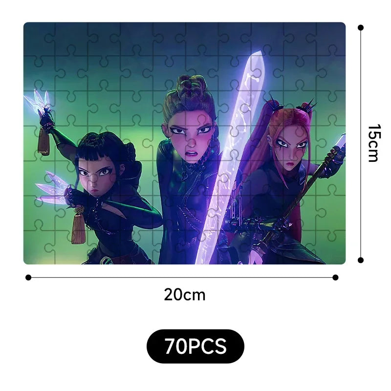 70/300PCS Wooden Jigsaw Puzzle Cool Cyberpunk Anime Family Interactive Game Collectible Gift for Adults Kids Teens Home Decor