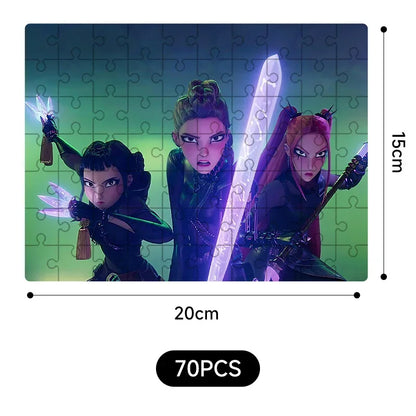 70/300PCS Wooden Jigsaw Puzzle Cool Cyberpunk Anime Family Interactive Game Collectible Gift for Adults Kids Teens Home Decor