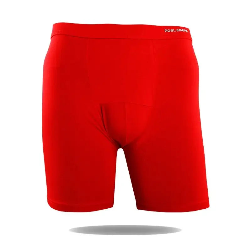 Men's sports extended leg underwear Modal boxers running anti-wear leg quick dry long boxer shorts