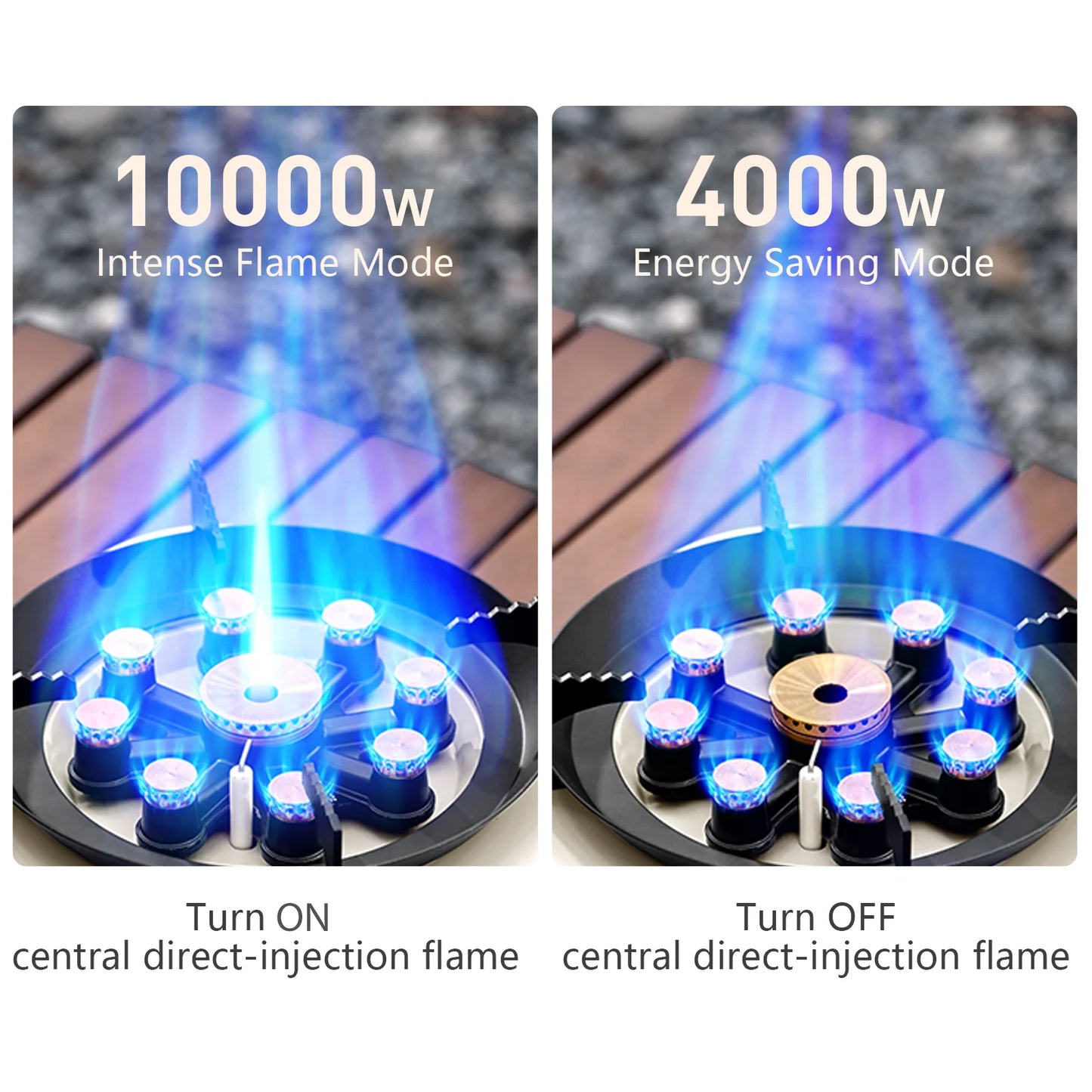 BISINNA Portable Camping Gas Stove 10000W High Firepower Strong Fire Burner for Outdoor Trips Barbecue Picnic Hiking