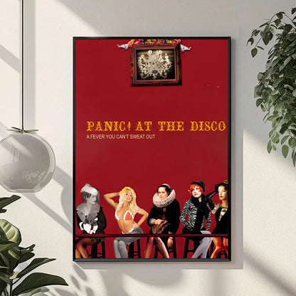 Rock Band P-panic At The Disco Painting Calligraphy HD Print Crease Art Photos For Living Room Home Wall Decor Canvas