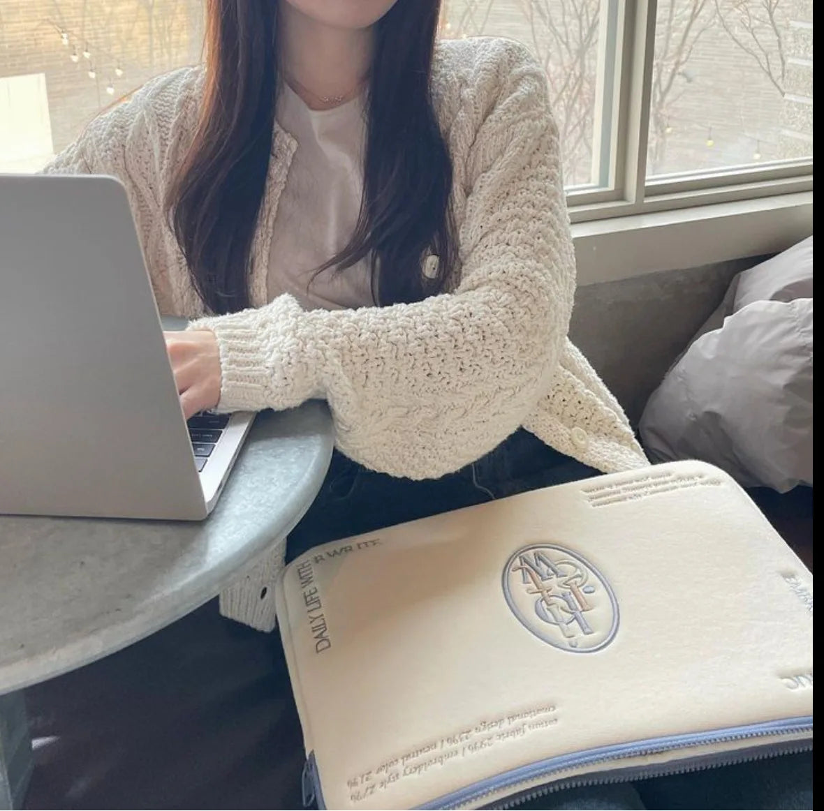 Ins Simple Letter Tablet Bag Computer Case for Ipad Pro 11 12.9 Air4 5 10th Protective Case Macbook Dell Lenovo 14 15.6'' Bag