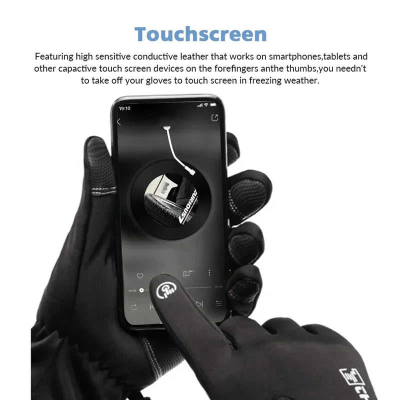 Winter Gloves Waterproof Thermal Touch Screen Thermal Windproof Warm Gloves Cold Weather Running Riding Sports Hiking Ski Gloves