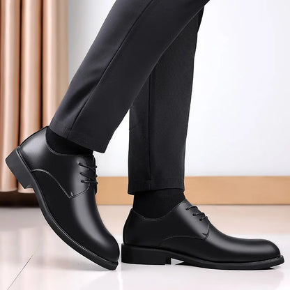 Men's Shoes Black Leather Formal Shoes for Men Oxfords Male Wedding Party Office Business Shoe Man