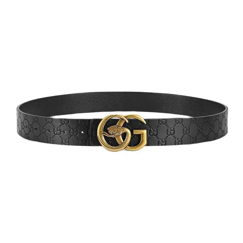 New Belts for Men Practical Senior Sense Male Belt Hot Sell Popular Automatic Buckle Red Belt Fashion Casual Waistband
