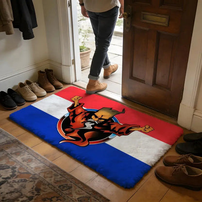 HHardcore Fashion Floor Mat Soft Flannel Absorbent Mat Non-Slip Rug Home Bedroom Bathroom
