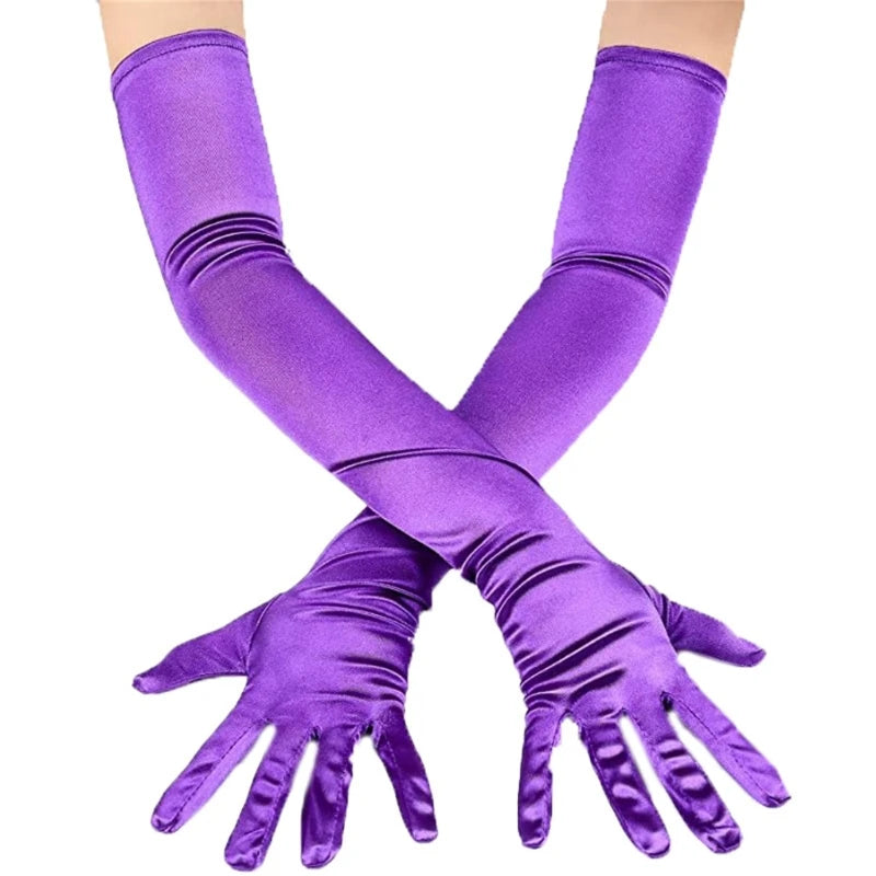 Satin Long Gloves For Women Wedding Gloves Performance Gloves Dance Gloves Satin Gloves Banquet Gloves Prom Gloves
