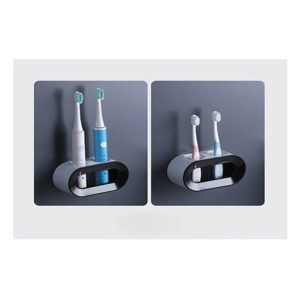 Toothbrush Stand Oral B Brush Holder Bathroom Accessories Electric Toothbrush Holder Double Hole Wall Toothbrush Organizer