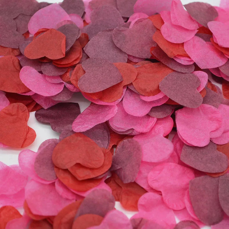 2.5cm 1000pcs Heart Shape Multicolor Paper Confetti  Balloon Filler Table Decoration Engagement Event Party Supplies