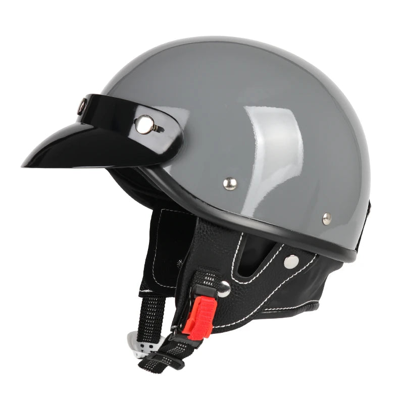 Motorcycle half helmet unisex retro personalized helmet for boys and girls motorcycle for all seasons riding and cruising