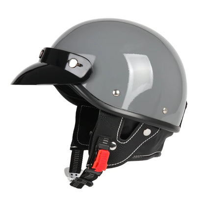 Motorcycle half helmet unisex retro personalized helmet for boys and girls motorcycle for all seasons riding and cruising