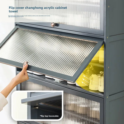 Shoe cabinet multi-layer storage rack household simple door entry balcony indoor large-capacity dust-proof shoe rack