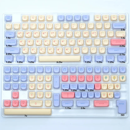 KBDiy 143 Keys/Set Russian Japanese Korean Matcha Keycap Green KOA PBT Keycaps for Mechanical Keyboard Caps for GMK67 GMK64 61