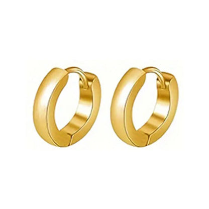 21 pairs of men's stainless steel earrings, circular CZ earrings, hypoallergenic earrings, unisex perforated earrings