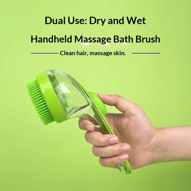 1PC Pet dog bath brush long handle massage brush grooming device for cats and dogs, a special tool for washing dogs