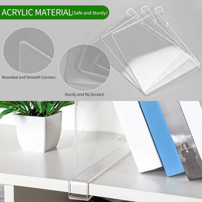 Closet Wardrobe Shelf Dividers Space-saving Shelf Divider Separator for Wardrobe Closet Cabinets wzpi
