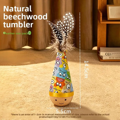 Pet Tumbler Toy For Dogs And Cats Interactive Wobbler Bite Resistant Rotating Toy For Boredom Relief Chewing Play