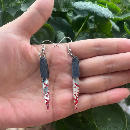 Exaggerated Cool Punk Knife Earrings,Halloween earrings, Knife Earrings, Horror Jewelry, Women Earrings, Gothic Jewelry