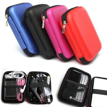 Case Cover for 2.5'' HDD Hard Disk Portable Small Storage Case Zipper Carrying Pouch Bag Box for Earphone Headphone Date Cable