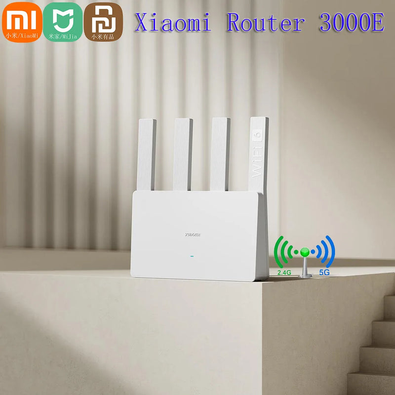 Xiaomi Mijia Router WiFi6 3000Mbps 2.4G/5GHz Dual DAN/LAN ports Qualcomm Processors 256MB Memory Mesh Game Accelerator