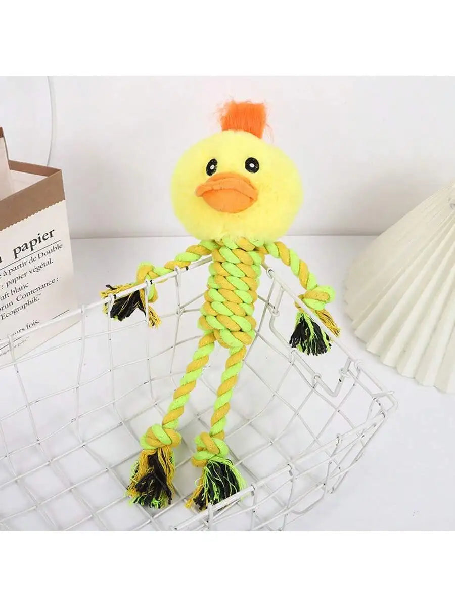 A Cotton Rope Pet Plush Toy, Durable and Bite-Resistant, Cartoon Animal-Shaped Dog Toy for Self-Entertainment and Boredom Relief, for Pets Only