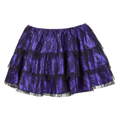 Sexy Layered Mesh Tulle Lace Mini Pleated Skirt Gothic Skirts Showgirl Party Dance Tutu Skirt Plus Size S-6XL