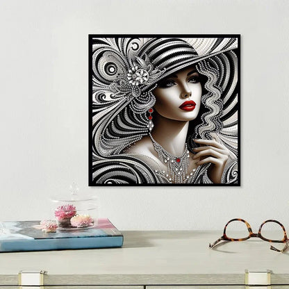 2D floor plan DIY diamond painting set beautiful women's decoration DIY irregular diamond mosaic art gift crafts wall home decor