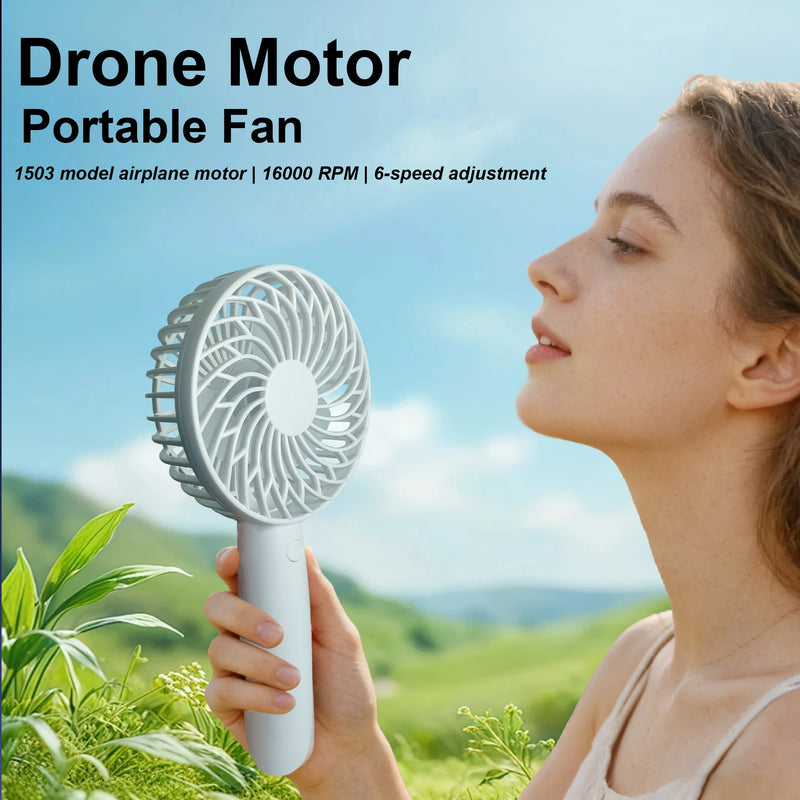 portable fan usb-c portable fan rechargeable Drone motor mini fan portable fan for travel Mobile phone holder desktop fan
