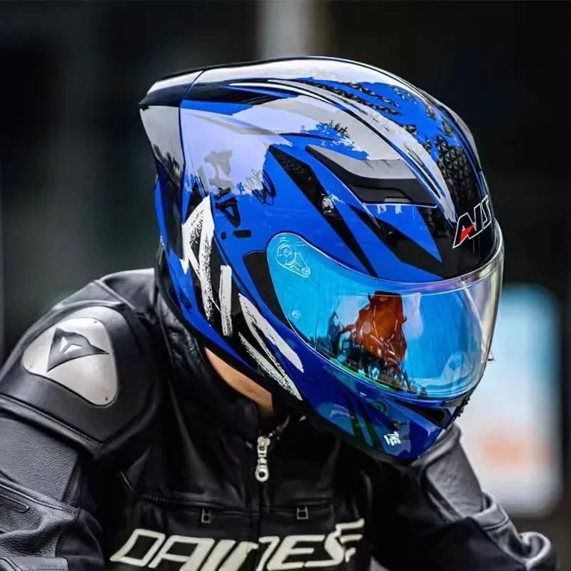 Motorcycle Helmet Full Face Double Lens Racing Off-road Helmet Cascos Para Motos Capacetes De Moto DOT Certification Casco Moto