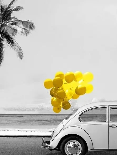 Black and White Europe Landscape Picture Home Decor Nordic Canvas Painting Wall Art Yellow Scenery Posters for Living Room Decor