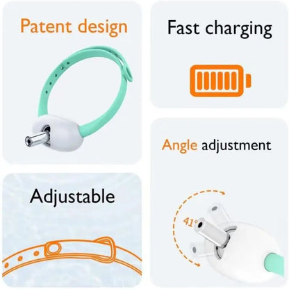 New Automatic Cat Laser Toy Electric with LED Light Intelligent LED Necklaces Pet Supplies Cat Laser Collar for Cat Accessories