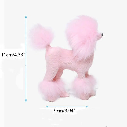 Plush Toys Home Decoration Crafts Gift Photography Props Desk Ornaments Simulation Dog Miniature Figurines Poodle Figurines