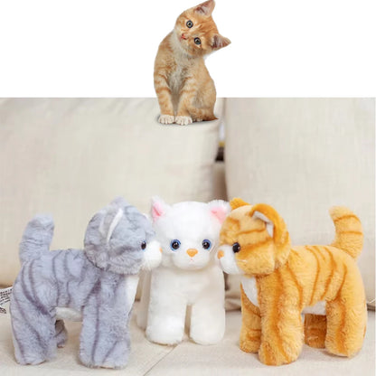 Pet Companion Battery Operated Toy Plush  pet electronic interactive toy  walking barking wagging tail Simulation model  Cat