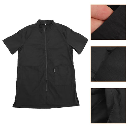 Pet Grooming Work Clothes Smock Blouses Salon Beautician Cosmetologist Uniform Shop Bath Compression