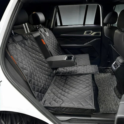 Dog car seat cover, pet rear seat cushion with safety strap, waterproof car seat cover, non-slip rear seat cover