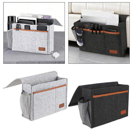 Hanging Bedside Bag, Under Mattress Storage Organizer, Bedside Pockets, Thick
