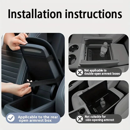 Car Armrest Pad Cool Sensation Heighten Central Console Cushion Soft Vehicle Interior Armrest Protective Cover Comfort Driving