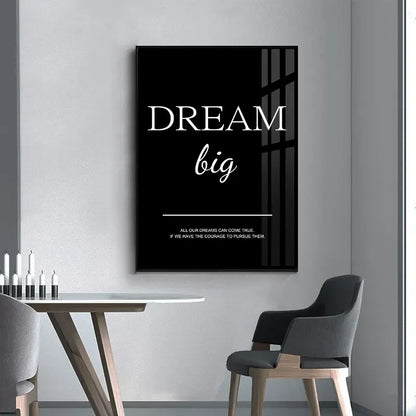 Modern Simple Inspirational Quotes Canvas Art Painting Prints Nordic Wall Decorative Posters for Living Room Office Home Decor
