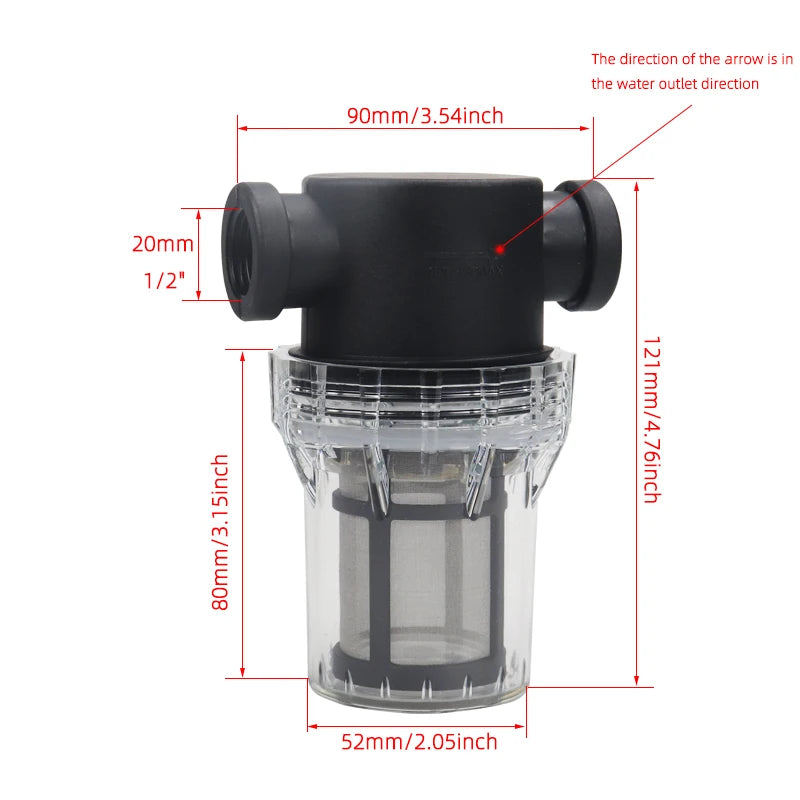 Garden Watering Filter 1/2'' 3/4'' 1'' Plastic Irrigation System Impurity Prefilter Aquaculture Household Water Pipe Filter