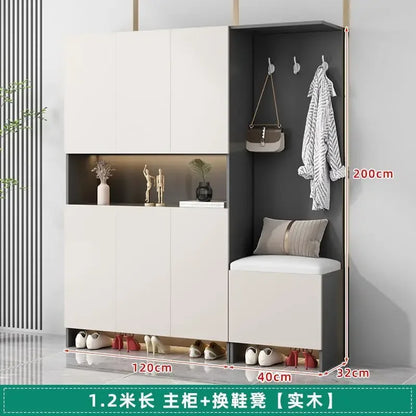 Living Room Shoe Cabinet Solid Wood Home Entrance Cabinet Display Household Door Locker Sideboards Szafki Do Salonu Furniture